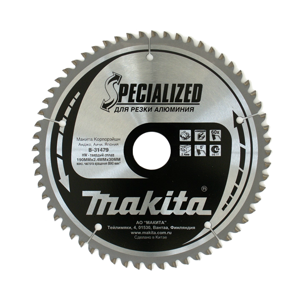 Диск пильный Makita 305х30х60 алюминий отрезной B-31479