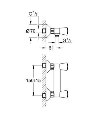 Смеситель "COSTA S" для душа Grohe 26317001