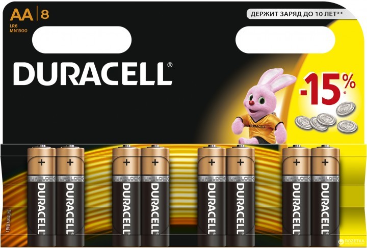 Батарейка AA MN1500 K8 8шт Duracell 81417083