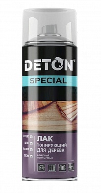 Лак аэрозольный тонирующий для дерева Deton Венге DTN-A07313