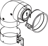 Колено подключения коаксиальное D60/100мм 90° Conti CCKIT08B