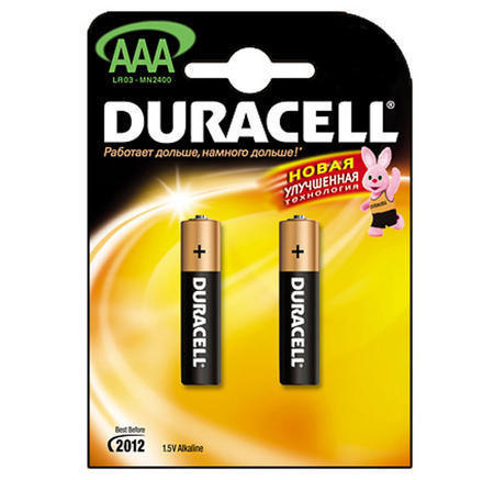 Батарейка AAA Duracell LR03-2BL Basic 2шт 81484984