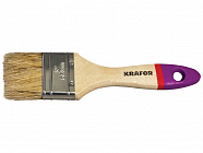 Кисть плоская KRAFOR 2.5"/63мм светлая натуральная щетина 004-0025/49214