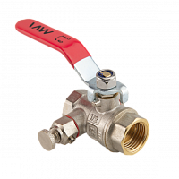 Кран шаровой MVI  1/2" FF с дренажом и воздухоотводчиком (6/48) BV.830.04