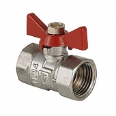 Кран шаровой   1/2" FF бабочка  COMPACT