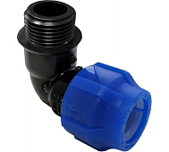 Отвод ПНД VALFEX 90° 50х2" НР (5/25) 1210012450200