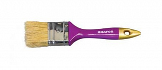 Кисть плоская KRAFOR 1"/25мм светлая натуральная щетина 005-0010/49217 Кисть плоская KRAFOR 1"/25мм светлая натуральная щетина 005-0010/49217