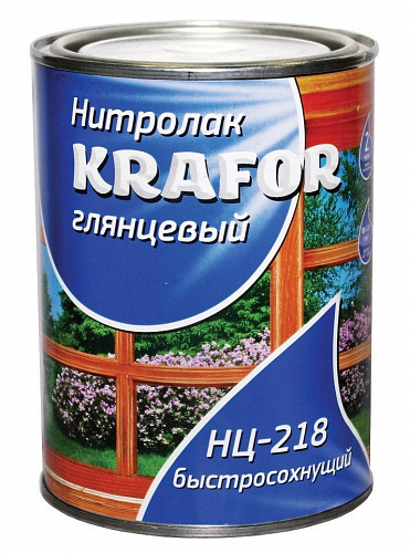 ЛАК Krafor НЦ-218 0,7 кг 26509 43228 ЛАК Krafor НЦ-218 0,7 кг 26509 43228