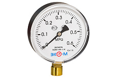 Манометр ЭКОМЕРА МД02(Э)-100мм 0-0,6 МПа 1/2" МД02Э-100-G-0,6МПа