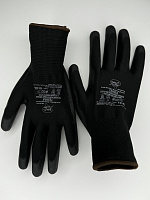 Перчатки нейлон с полиуретаном GM1001PU-black-10 Terra