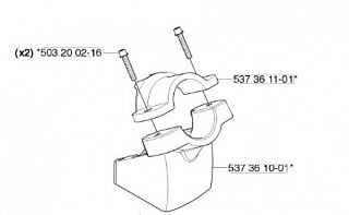 Хомут переходника 235R Husqvarna 5373611-01