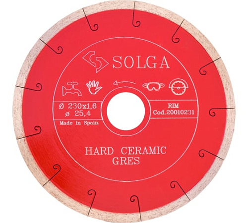 Круг алмазный Solga ф230х25.4 мм HARD CERAMICS 20010231 Круг алмазный Solga ф230х25.4 мм HARD CERAMICS 20010231