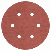 Шлифкруг ф150 на липучке 6 отверстий для дерева k240 (1/50шт) BOSCH 2 608 607 839