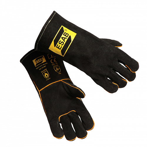 Краги пятипалые спилковые ESAB Heavy Duty BLACK с подкладкой 0467222007