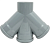 Крестовина VALFEX PP однопл ф110/110/110х45° (1/14) 27111110