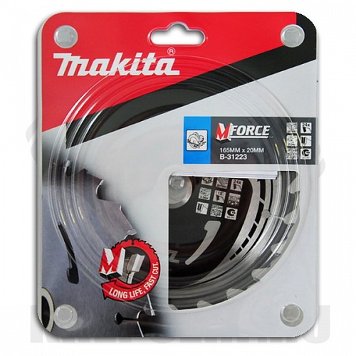 Диск пильный по дереву (165x20 z24) LongLife Makita B-31223 Диск пильный по дереву (165x20 z24) LongLife Makita B-31223