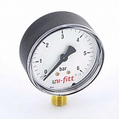 Манометр радиальный 16 бар 1/2"  d=80mm UNI-FITT 301P4042